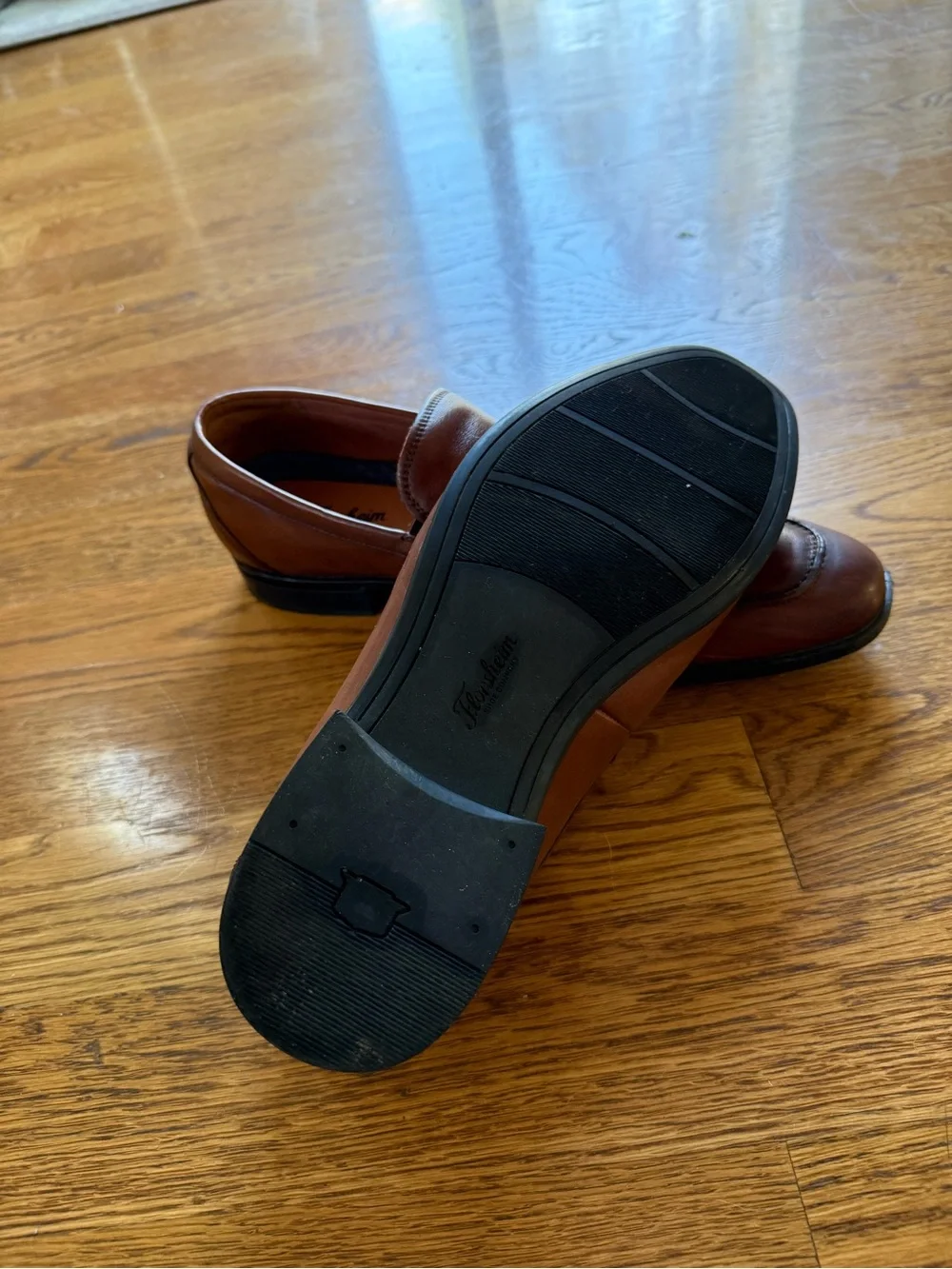 Florsheim Tan Brown Leather Penny Loafers